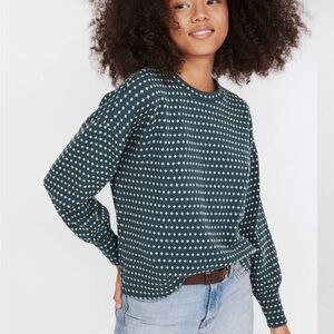 Madewell Floral Jacquard Puff-Sleeve Top